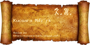 Kucsara Márk névjegykártya
